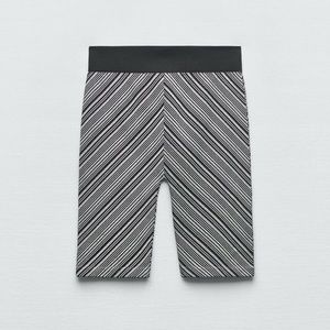 🆕 Zara Black and White Striped Women's Shorts